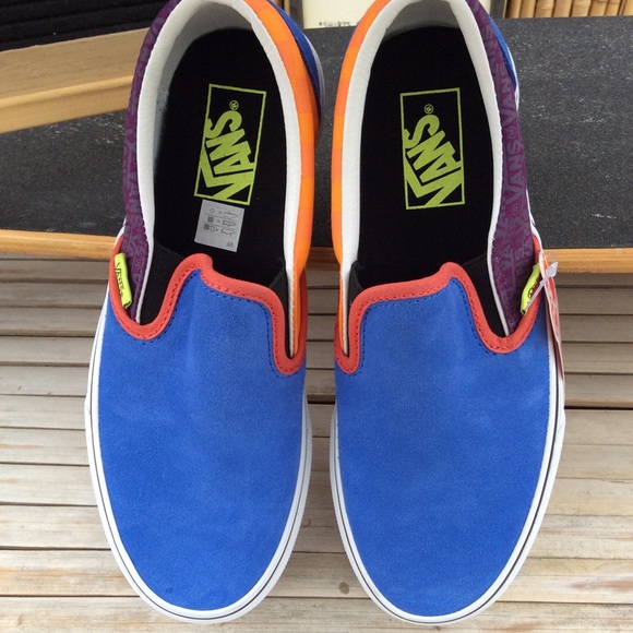 Vans Classic Slip On Mix & Match Suede Sneakers 8 50% Off - Picture 2 of 9